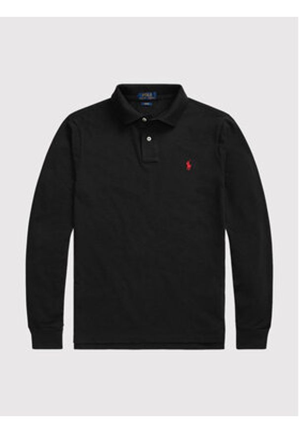 Polo Ralph Lauren Polo 710681126037 Czarny Slim Fit. Typ kołnierza: polo. Kolor: czarny. Materiał: bawełna
