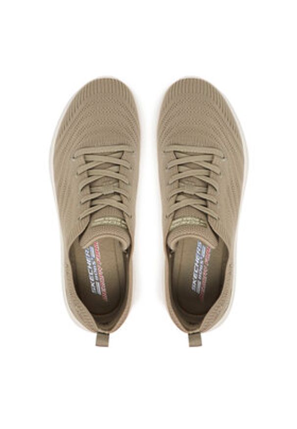 skechers - Skechers Sneakersy Bobs B Flex Lo-Graceful Stride 117591/OLV Khaki. Kolor: brązowy. Materiał: materiał