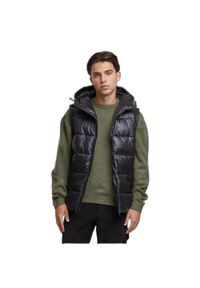 Kurtka bez rękawów z kapturem Urban Classics. Typ kołnierza: kaptur. Kolor: czarny. Materiał: materiał, puch. Długość rękawa: bez rękawów #1