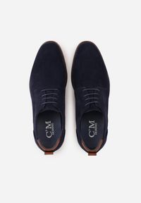 Born2be - Granatowe Sznurowane Półbuty z Imitacji Zamszu w Eleganckim Stylu Rhodica. Okazja: na co dzień, do pracy. Kolor: niebieski. Materiał: zamsz. Styl: elegancki #6