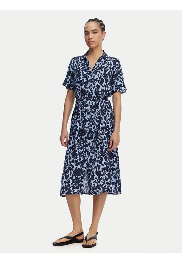 only - ONLY Sukienka koszulowa Yasmin 15357241 Niebieski Regular Fit. Kolor: niebieski. Materiał: wiskoza. Typ sukienki: koszulowe