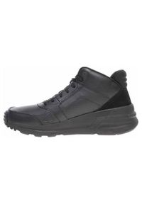 skechers - Buty do chodzenia męskie Skechers Global Jogger. Zapięcie: sznurówki. Kolor: czarny. Materiał: skóra ekologiczna, materiał, syntetyk, skóra. Szerokość cholewki: normalna. Sport: turystyka piesza