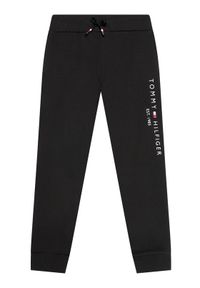 TOMMY HILFIGER - Tommy Hilfiger Spodnie dresowe Essential KS0KS00214 Czarny Regular Fit. Kolor: czarny. Materiał: bawełna