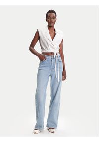 ACCESS FASHION Kamizelka 53-1028-195 Biały Slim Fit. Kolor: biały. Materiał: wiskoza #8