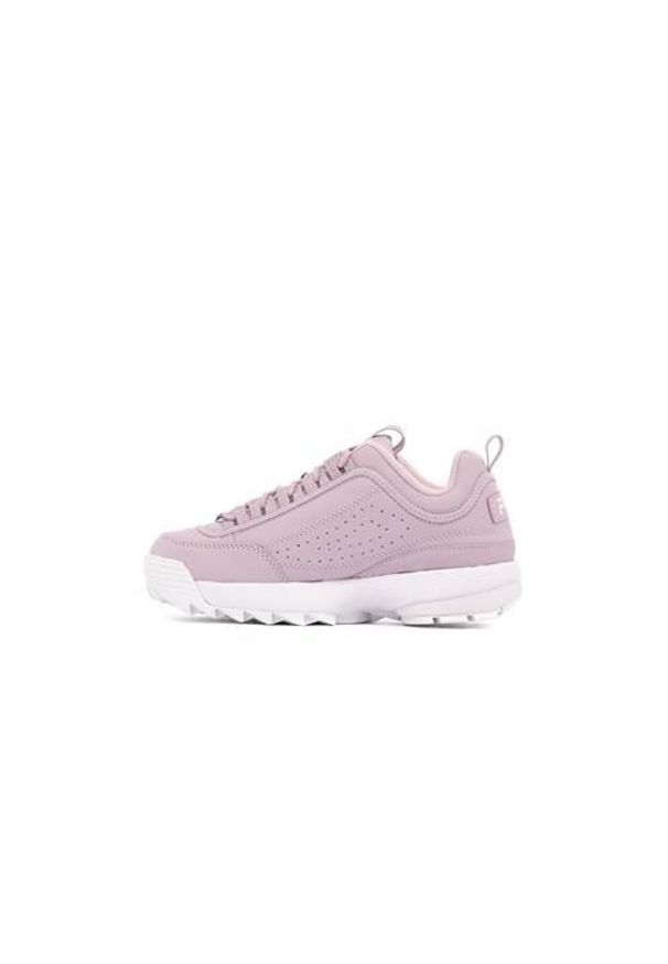 Buty do chodzenia damskie Fila Disruptor Low. Zapięcie: sznurówki. Kolor: fioletowy. Materiał: materiał, skóra. Szerokość cholewki: normalna. Sport: turystyka piesza