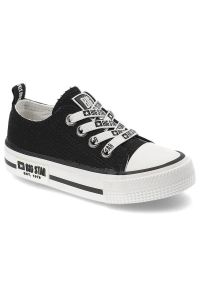 Big-Star - Czarne Trampki Big Star Dziecięce Buty Wsuwane. Zapięcie: bez zapięcia. Kolor: czarny. Materiał: materiał. Szerokość cholewki: normalna #1
