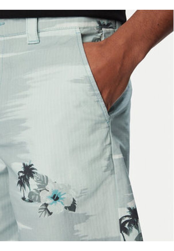 BOSS Szorty materiałowe Chino 50559411 Turkusowy Straight Fit. Kolor: turkusowy. Materiał: bawełna