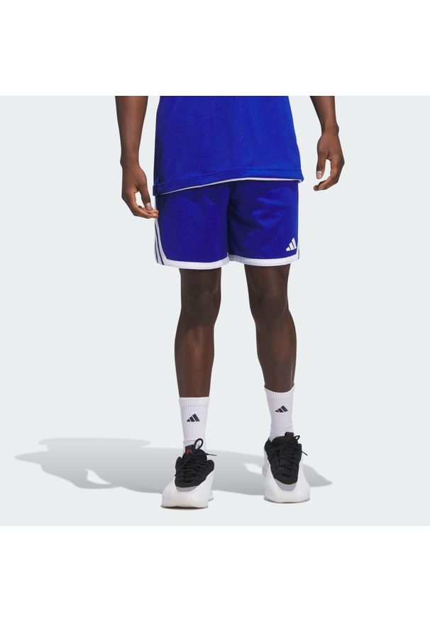 Adidas - Spodenki 3G Speed Basketball AEROREADY. Kolor: niebieski, wielokolorowy, biały. Sport: koszykówka