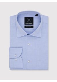 Pako Lorente - PAKO LORENTE – Niebieska koszula męska z długim rękawem. Kolor: niebieski. Materiał: bawełna. Długość rękawa: długi rękaw. Długość: długie. Wzór: gładki #3