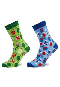 Rainbow Socks Zestaw 2 par wysokich skarpet unisex Xmas Socks Balls Adult Gifts Pak 2 Kolorowy. Materiał: materiał. Wzór: kolorowy #1