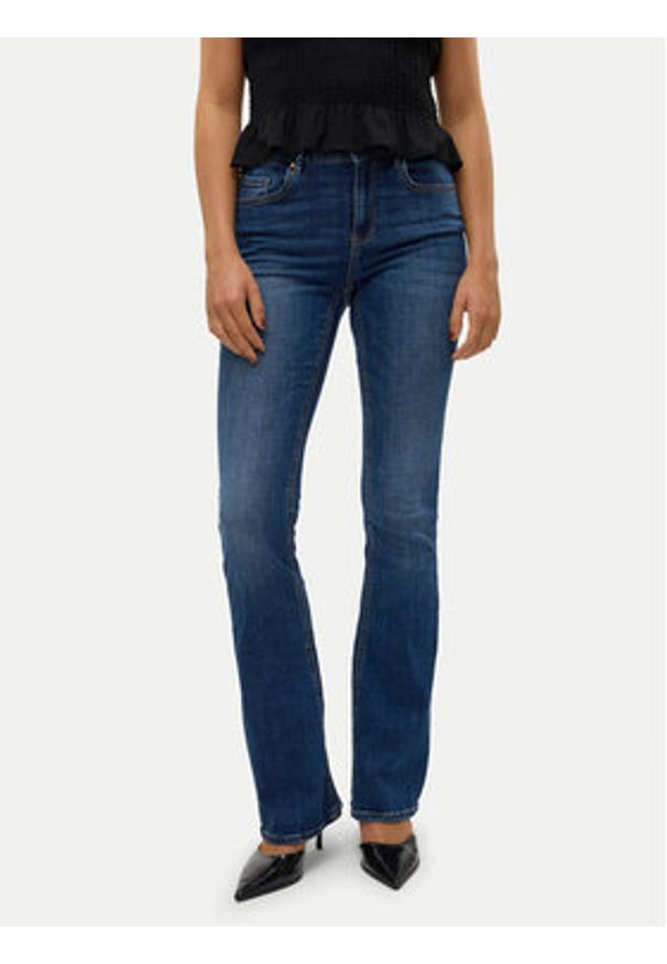 Vero Moda Jeansy Flash 10310511 Granatowy Flared Fit. Kolor: niebieski