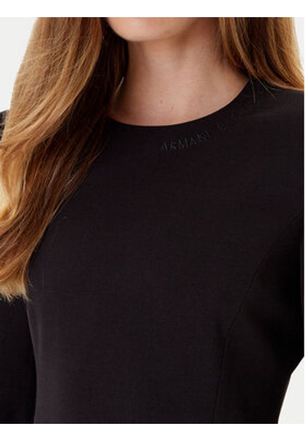 Armani Exchange Sukienka codzienna XW000661 AF16142 UC001 Czarny Regular Fit. Okazja: na co dzień. Kolor: czarny. Materiał: syntetyk. Typ sukienki: proste. Styl: casual