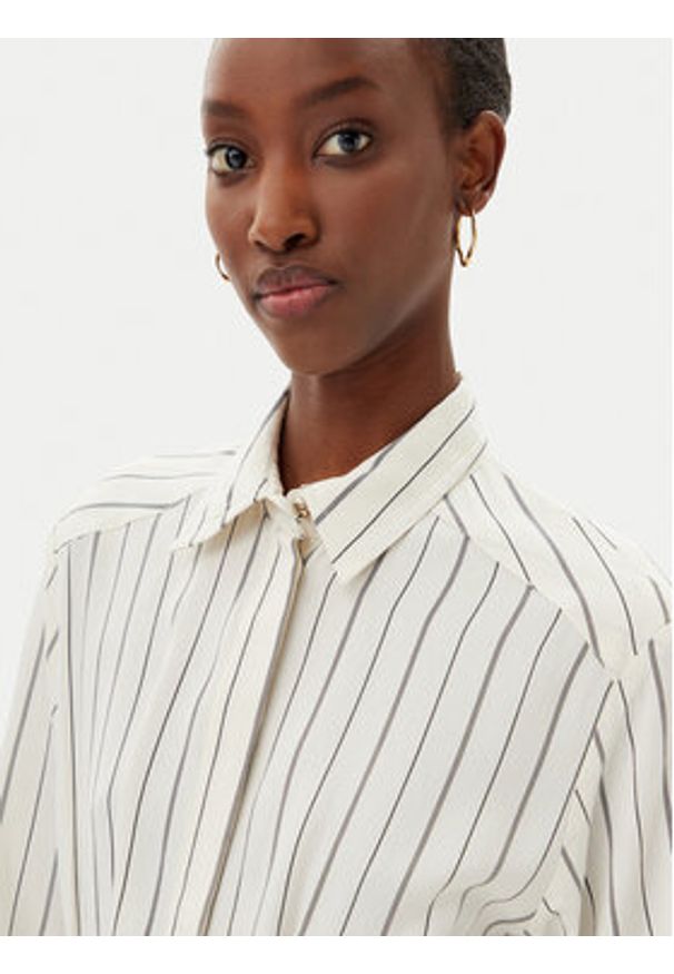 Marella Sukienka koszulowa Denis 2513221111200 Biały Regular Fit. Kolor: biały. Materiał: wiskoza. Typ sukienki: koszulowe