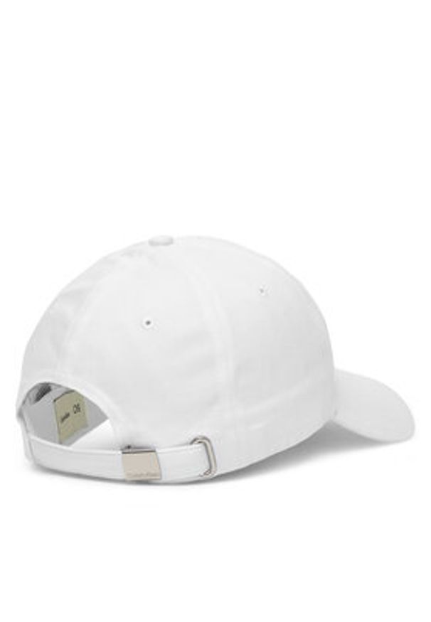 Calvin Klein Czapka z daszkiem Monologo Woven Patch Bb Cap LV04D5077G Biały. Kolor: biały. Materiał: bawełna
