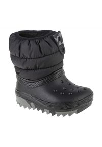 Buty Crocs Classic Neo Puff Boot Toddler 207683-001 czarne. Wysokość cholewki: przed kolano. Kolor: czarny. Materiał: guma, syntetyk. Szerokość cholewki: normalna