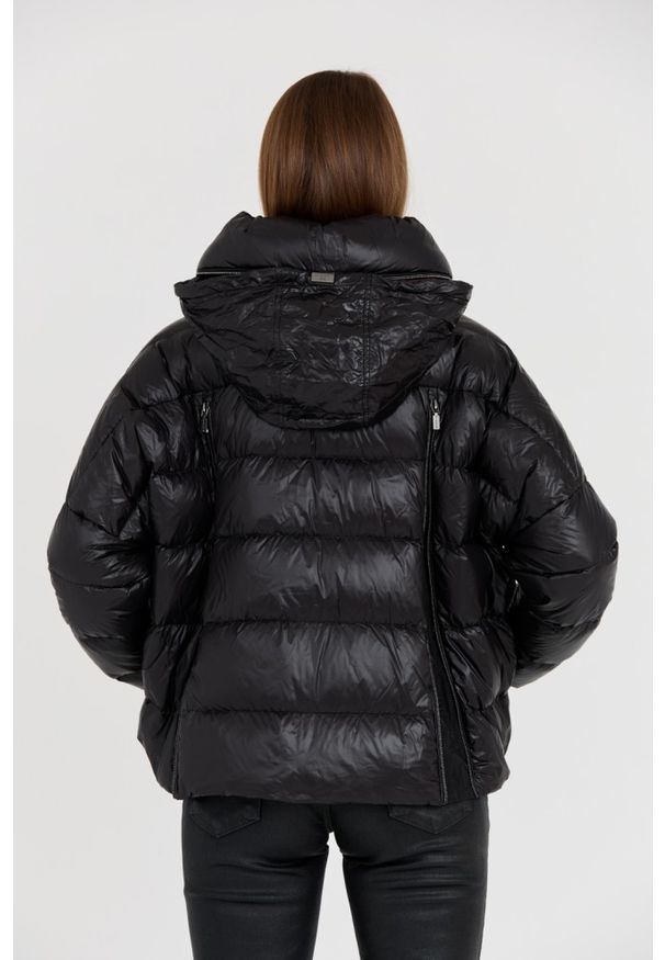 DIEGO M Czarna damska kurtka, Rozmiar 42 EU - 46 IT. Kolor: czarny
