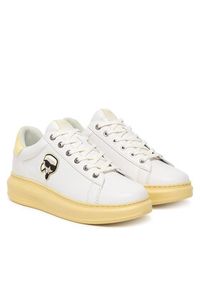 Karl Lagerfeld - KARL LAGERFELD Sneakersy Kapri KL62530N Biały. Kolor: biały. Materiał: skóra #4