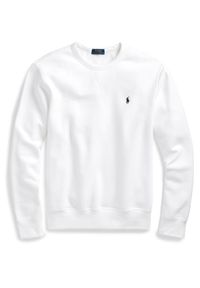 Ralph Lauren - RALPH LAUREN - Biała bluza z bawełny. Typ kołnierza: polo, bez kaptura. Kolor: biały. Materiał: bawełna. Wzór: haft, aplikacja. Styl: klasyczny #6