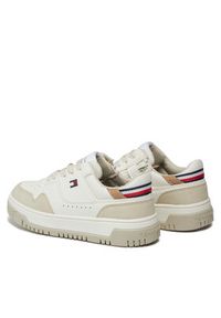 TOMMY HILFIGER - Tommy Hilfiger Sneakersy Low Cut Lace-Up Sneaker T3X9-33366-1269 M Biały. Kolor: biały. Materiał: skóra #3