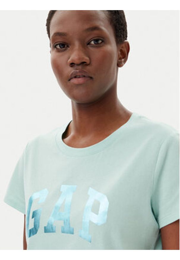 GAP - Gap T-Shirt 729555-13 Zielony Regular Fit. Kolor: zielony. Materiał: bawełna