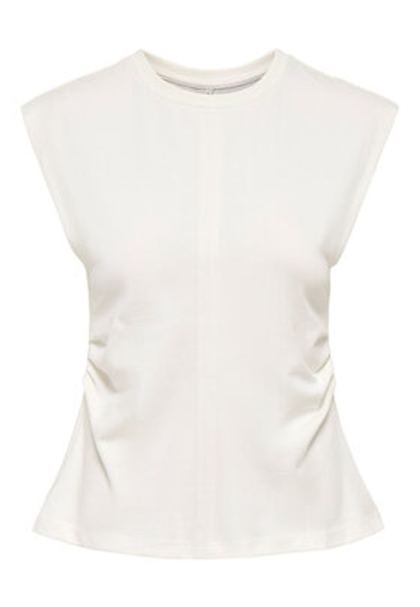only - ONLY T-Shirt Marie 15372452 Biały Regular Fit. Kolor: biały. Materiał: bawełna