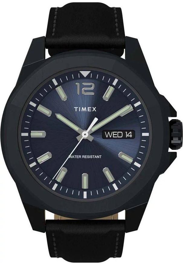 Zegarek Timex Zegarek Timex Essex TW2V42900 męski czarny. Kolor: czarny