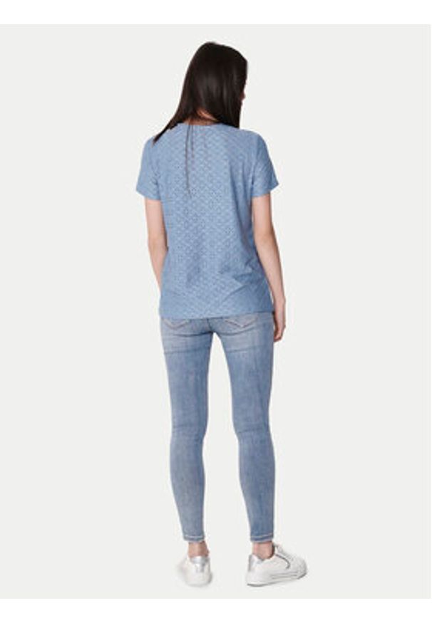 JDY T-Shirt 15158450 Błękitny Regular Fit. Kolor: niebieski. Materiał: syntetyk