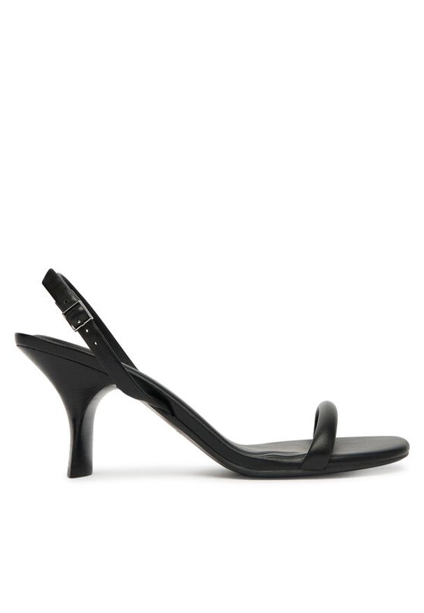 Calvin Klein Sandały HW0HW02800 Czarny. Kolor: czarny. Materiał: skóra