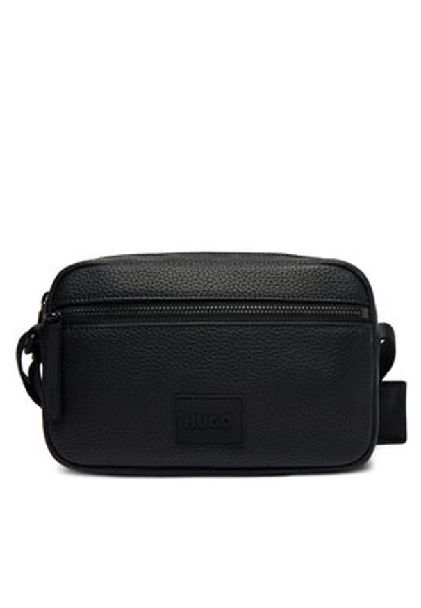 Hugo - HUGO Saszetka 50558454 Czarny. Kolor: czarny. Materiał: skóra