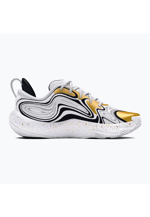 Buty koszykarskie Under Armour Spawn 6. Kolor: biały, wielokolorowy, żółty. Sport: koszykówka