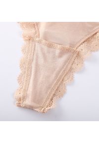 Intica - figi z wycięciem koronkowe eleganckie Friedlinde. Kolor: beżowy. Materiał: koronka #2