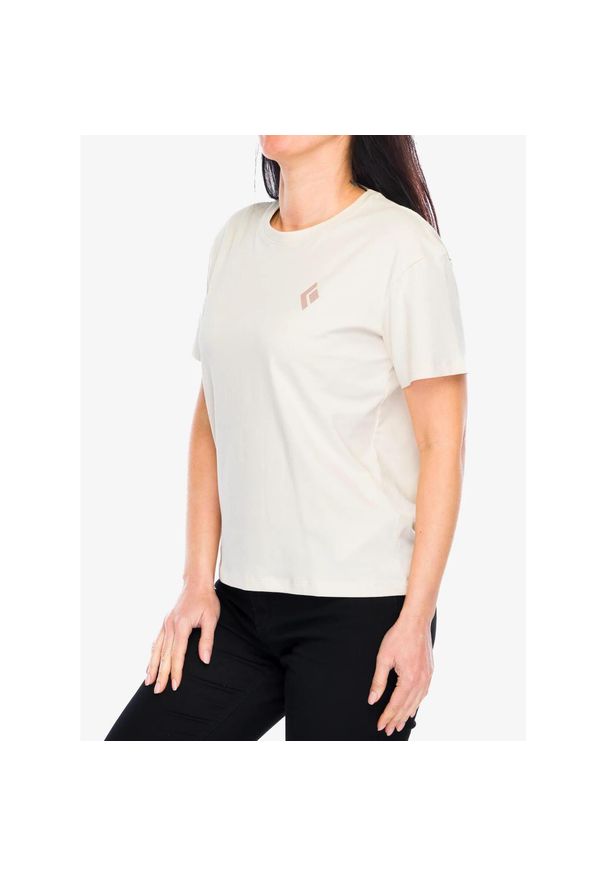 Koszulka bawełniana damska Black Diamond Heritage Badge SS Tee. Kolor: biały. Materiał: bawełna