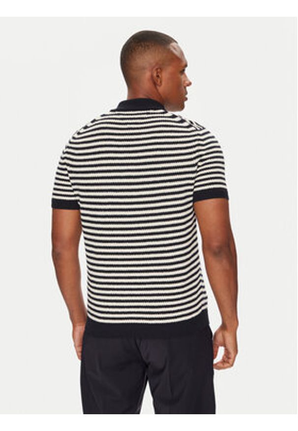 TOMMY HILFIGER - Tommy Hilfiger Polo MW0MW39531 Granatowy Regular Fit. Typ kołnierza: polo. Kolor: niebieski. Materiał: syntetyk