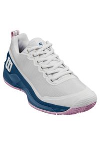 Buty tenisowe damskie Wilson Rush Pro 4.5 Clay. Kolor: biały, wielokolorowy, różowy, niebieski. Sport: tenis