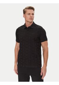 BOSS Polo Pirax 50538191 Czarny Relaxed Fit. Typ kołnierza: polo. Kolor: czarny. Materiał: bawełna