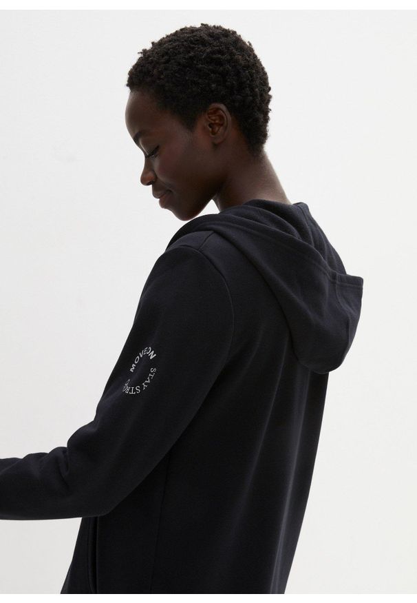 bonprix - Długa bluza. Kolor: czarny. Długość: długie