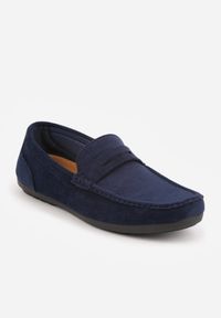 Born2be - Granatowe Klasyczne Półbuty Mokasyny z Imitacji Zamszu Cilippe. Okazja: na co dzień, na spacer, na spotkanie biznesowe, do pracy. Kolor: niebieski. Materiał: zamsz. Styl: klasyczny #5