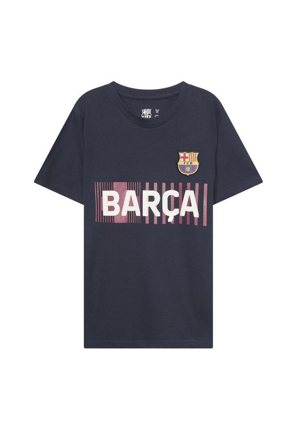 FC Barcelona - koszulka dziecięca FC Barceona. Kolor: niebieski. Materiał: bawełna