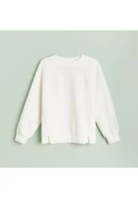 Reserved - Bluza z nadrukiem - Kremowy. Kolor: kremowy. Wzór: nadruk #1