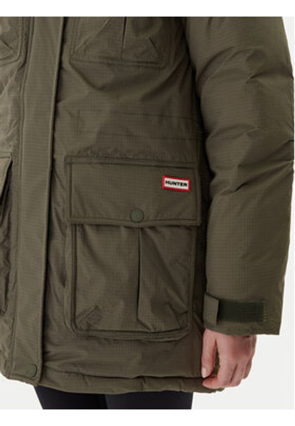 Hunter Parka Glyder HARW0014252 Zielony Regular Fit. Kolor: zielony. Materiał: syntetyk