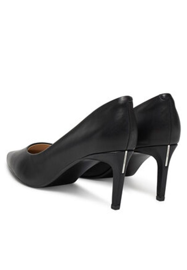 Calvin Klein Szpilki Pump 70 Pointy Hw Bar Lth HW0HW02561 Czarny. Kolor: czarny. Materiał: skóra. Obcas: na szpilce
