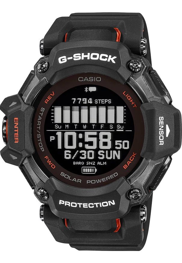 G-Shock - Zegarek G-SHOCK Smartwatch męski Casio GBD-H2000-1AER czarny pasek. Rodzaj zegarka: smartwatch. Kolor: czarny