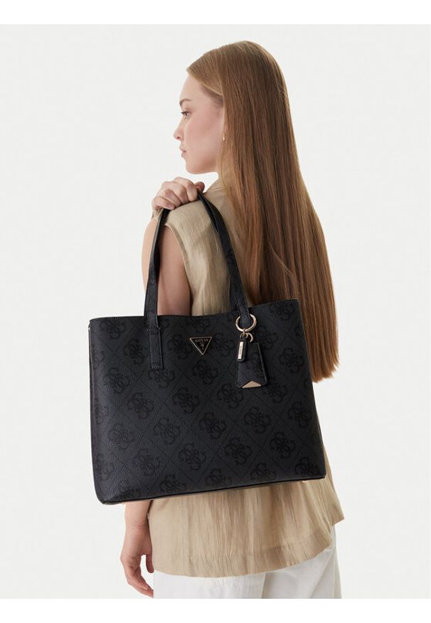 Guess Torebka Meridian II HWOS69 74230 Szary. Kolor: szary. Materiał: skórzane