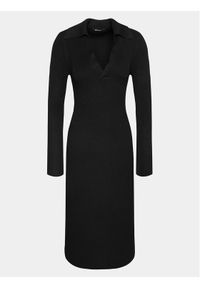 Gina Tricot Sukienka dzianinowa 20110 Czarny Regular Fit. Kolor: czarny. Materiał: syntetyk, wiskoza #1