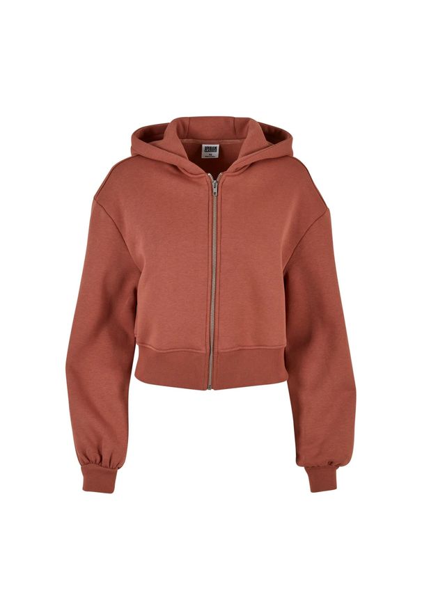 Urban Classics - Krótka Bluza Damska Z Kapturem Zapinana Na Zamek Błyskawiczny. Typ kołnierza: kaptur. Kolor: żółty, pomarańczowy, wielokolorowy. Długość: krótkie