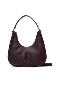 Calvin Klein Torebka Bold Ck Small Crescent Bag LV04F3561G Bordowy. Kolor: czerwony. Materiał: skórzane #1