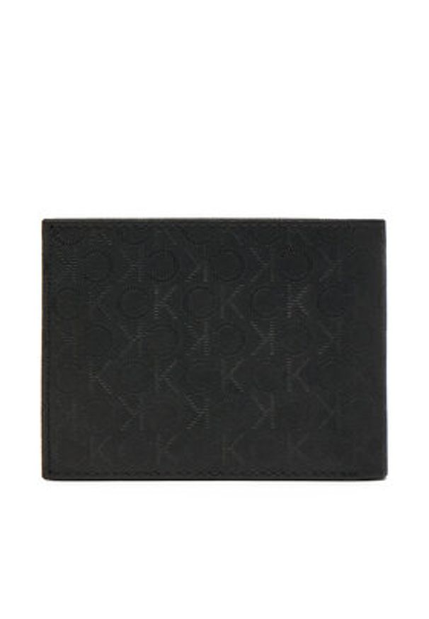 Calvin Klein Duży Portfel Męski Ck Must Mono Bifold 5cc W/Coi K50K512703 Czarny. Kolor: czarny. Materiał: skóra