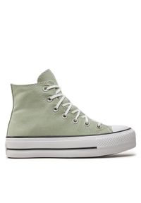 Converse Trampki Chuck Taylor All Star Lift HI A03541C Zielony. Kolor: zielony. Materiał: materiał