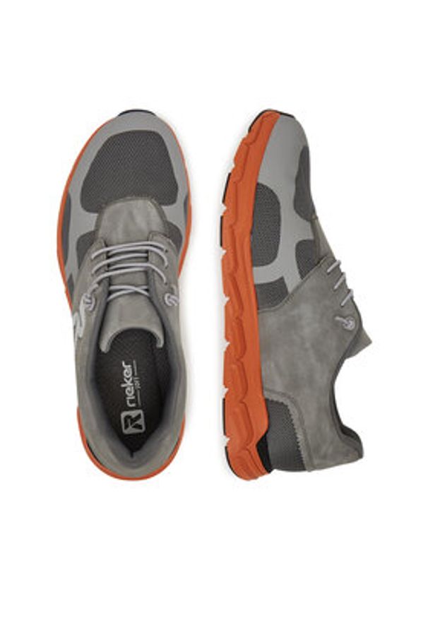 Rieker Sneakersy 09100-45 Szary. Kolor: szary. Materiał: syntetyk, materiał