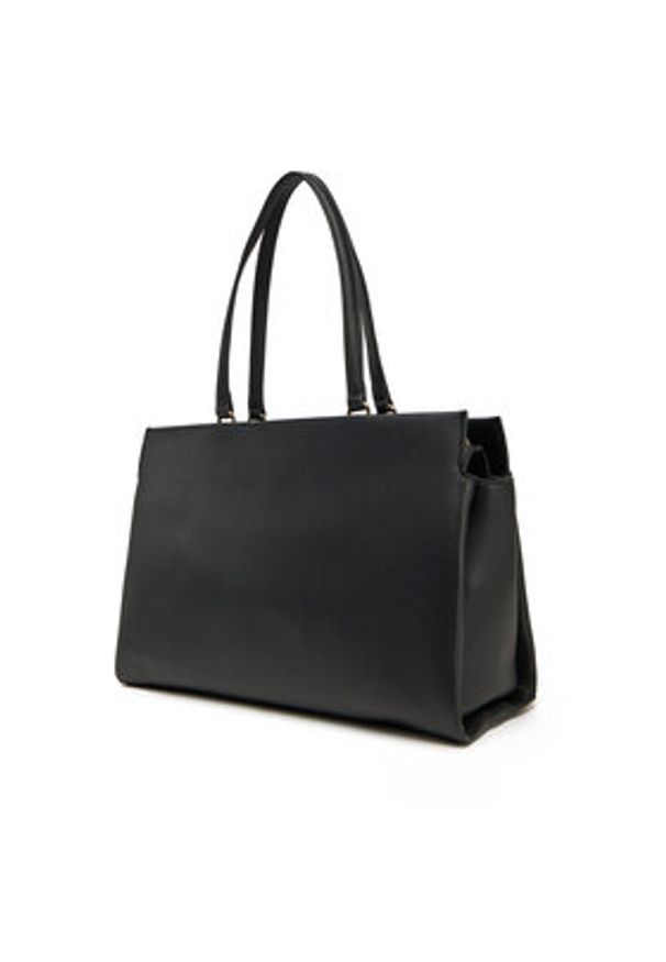 TOMMY HILFIGER - Tommy Hilfiger Torebka Th Legacy Tote AW0AW17197 Czarny. Kolor: czarny. Materiał: skórzane